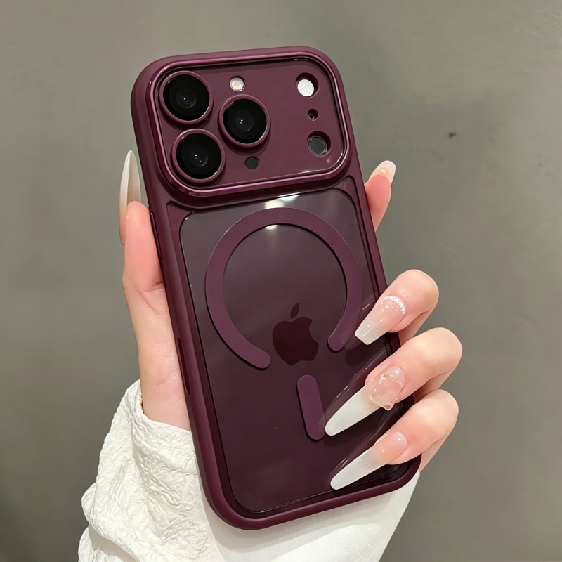 Clear Shockproof Bumper Case - เคสกันกระแทกแบบใสแม่เหล็ก ดีไซน์หรูหรา สำหรับ iPhone 18 17