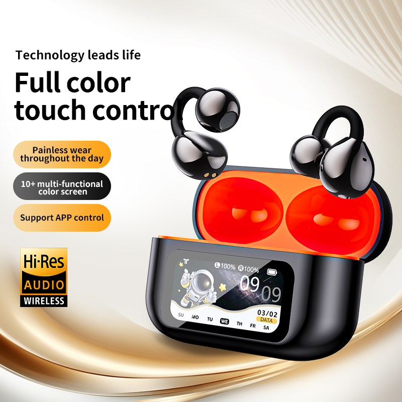 Earphones - หูฟังแปลภาษา AI ไร้สายแท้ พร้อมจอแสดงผล LED และเคสชาร์จไร้สาย
