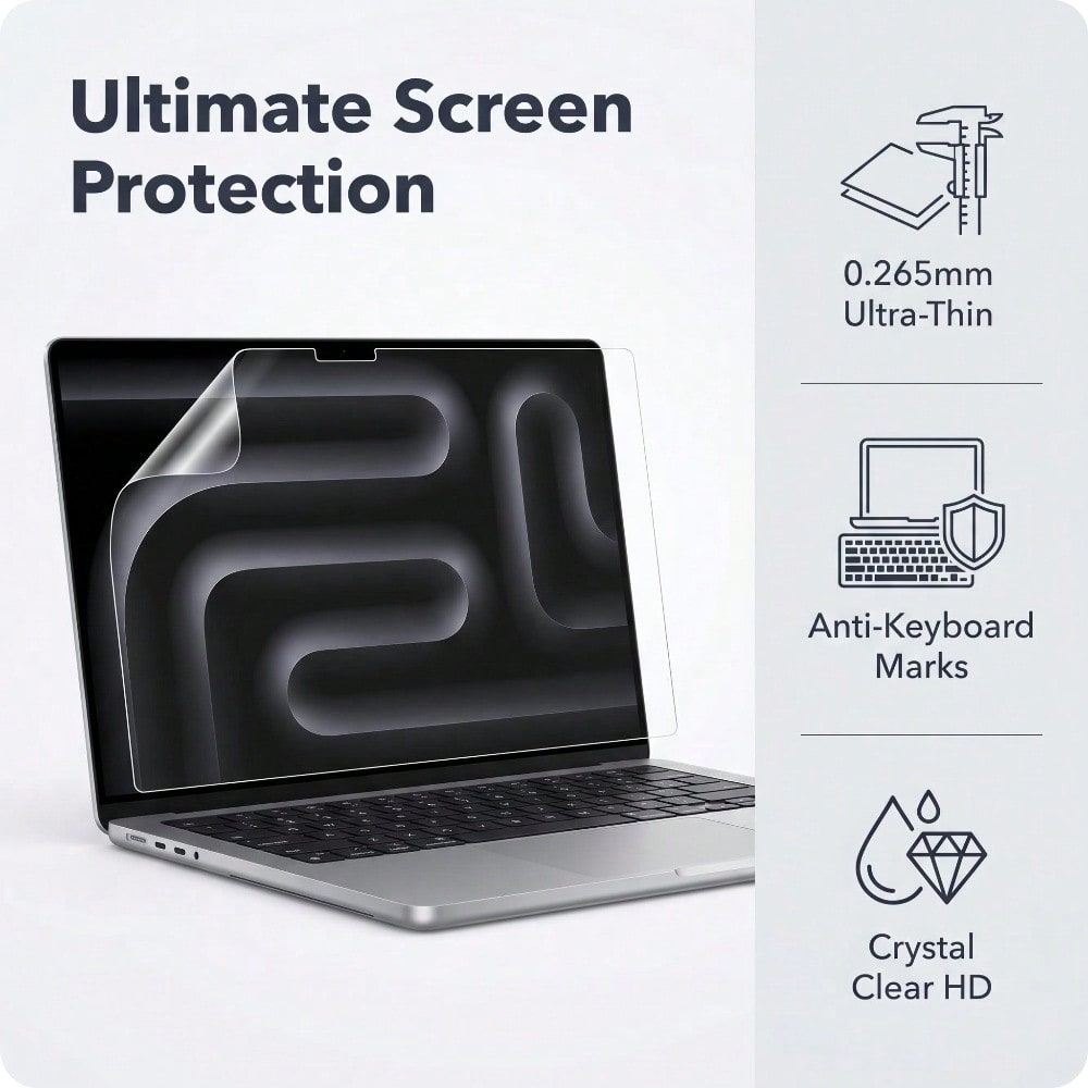 แพ็ค 5 ชิ้นสำหรับ MacBook Pro  - Matte Anti Glare Screen Protector บทวิจารณ์และราคา