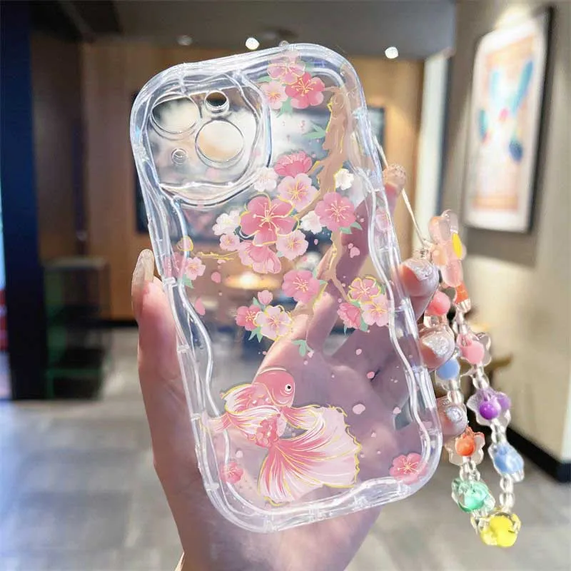 เคสสายคล้องข้อมือลายผึ้งยิ้มสุ - Cute Cartoon Wrist Strap Silicone Case บทวิจารณ์และราคา