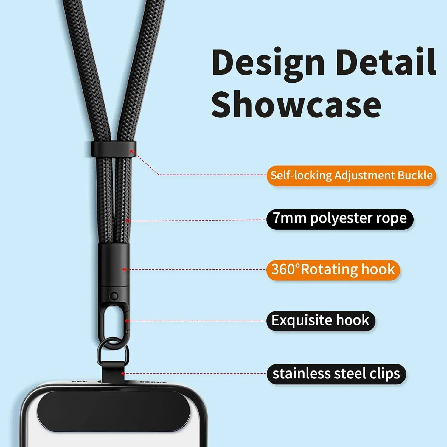 สายคล้องโทรศัพท์อเนกประสงค์ พร - Crossbody Lanyard Neck Strap Case บทวิจารณ์และราคา