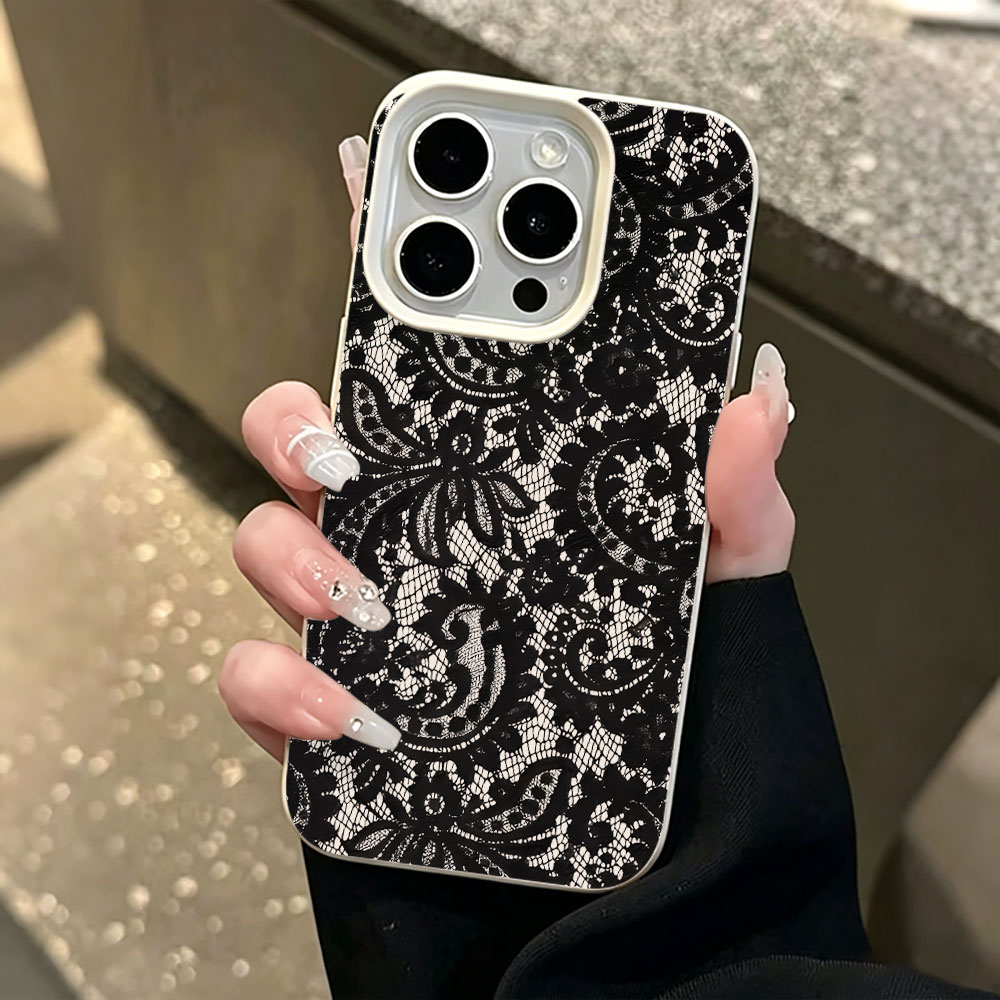 เคสโทรศัพท์ลายลิ้นจี่ลูกไม้ดอก - Vintage Floral Pattern Soft Case บทวิจารณ์และราคา
