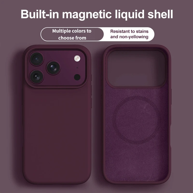 ซิลิโคนเหลวแบบเดิมเคสโทรศัพท์แ - Liquid Silicone Magnetic Phone Case บทวิจารณ์และราคา